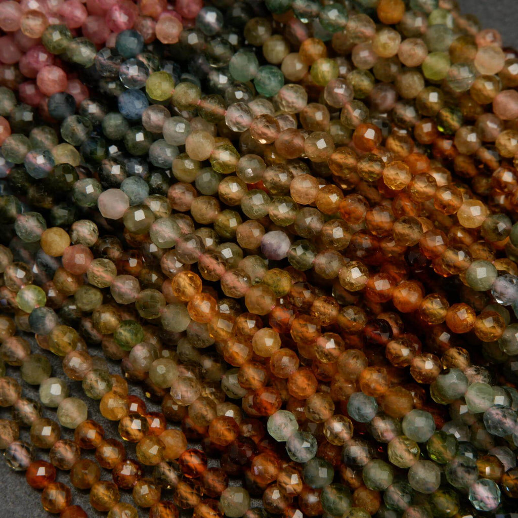 Ombre Gradient Watermelon Tourmaline Beads.