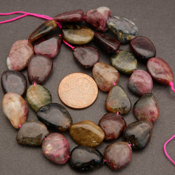 Watermelon Tourmaline · Smooth · Freeform Nuggets · 10mm, 11mm, Tejas Beads, Beads