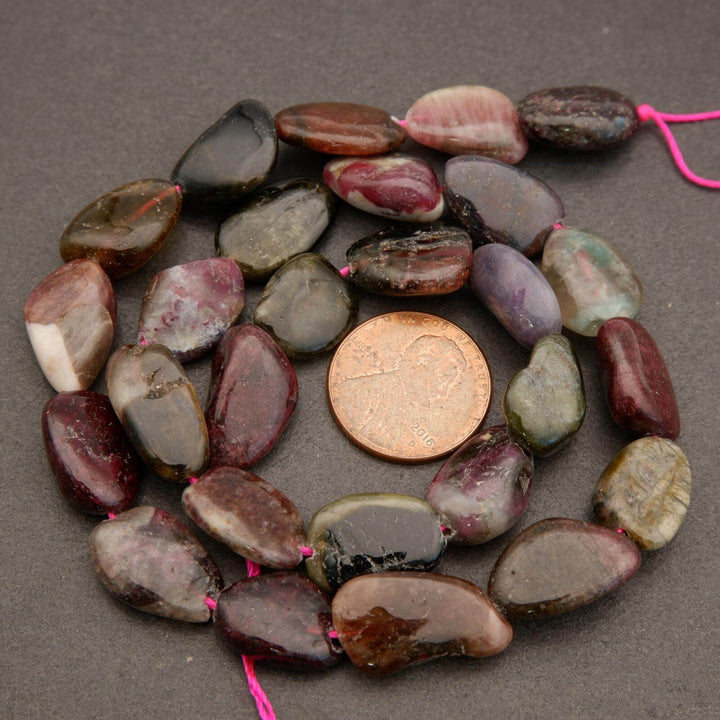 Watermelon Tourmaline · Smooth · Freeform Nuggets · 10mm, 11mm, Tejas Beads, Beads