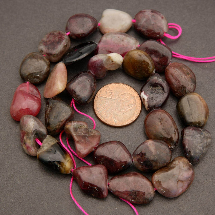 Watermelon Tourmaline · Smooth · Freeform Nuggets · 10mm, 11mm, Tejas Beads, Beads