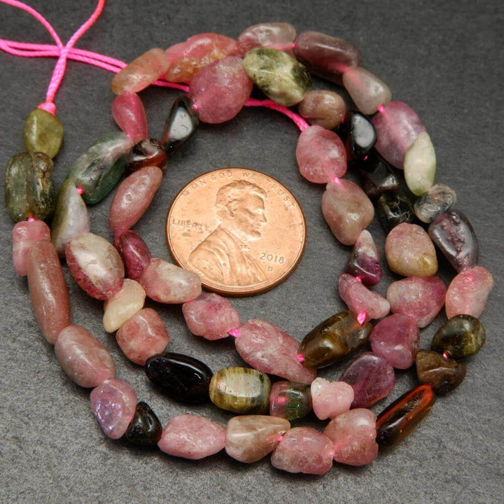 Watermelon Tourmaline Chip Beads.