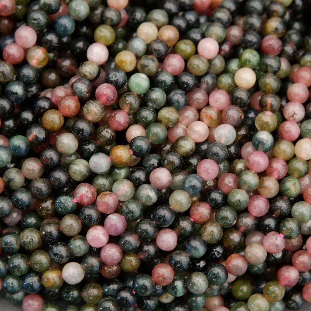 Close-up of multicolored round beads.