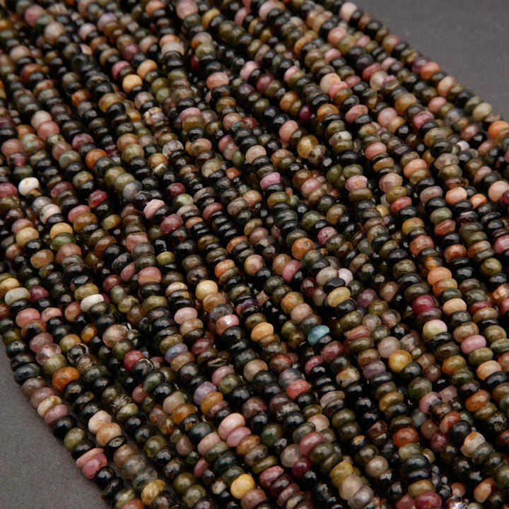 Multicolor tourmaline beads.
