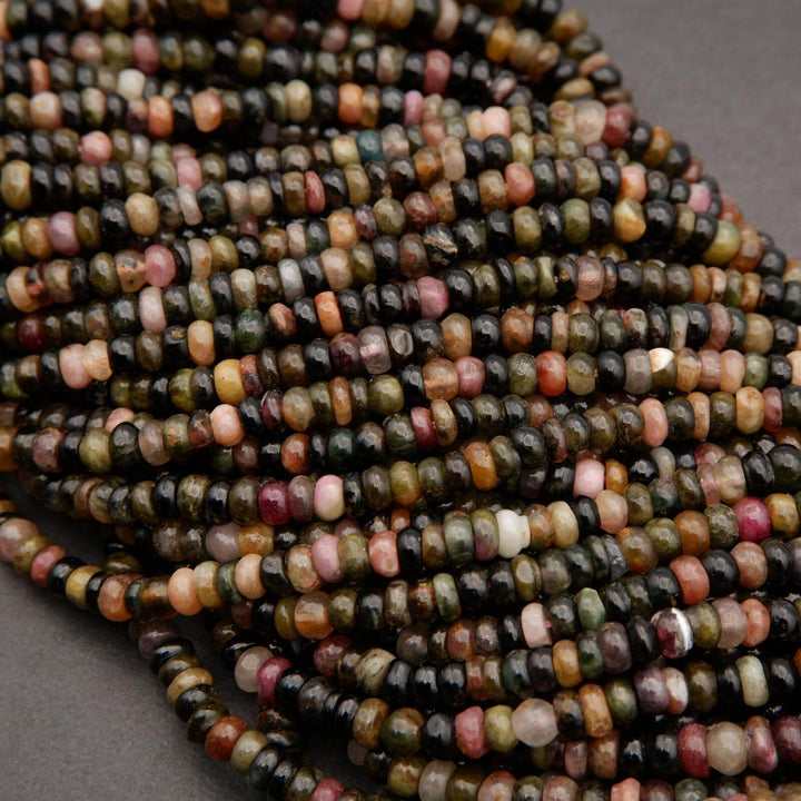 Multicolor tourmaline beads.