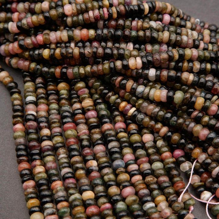 Multicolor tourmaline beads.