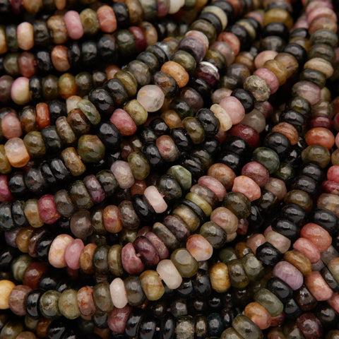 Multicolor tourmaline beads.