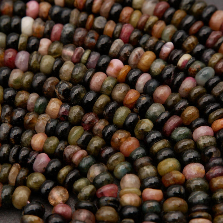 Multicolor tourmaline beads.