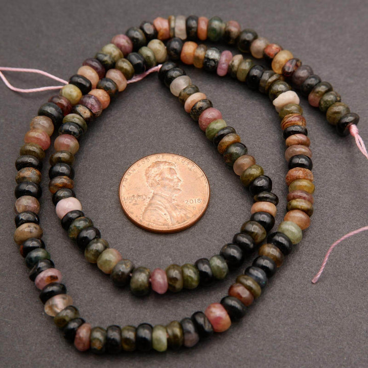 Multicolor tourmaline beads.