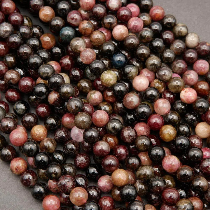 Watermelon Tourmaline · Smooth · Round · 7mm, 8mm, Tejas Beads, Beads
