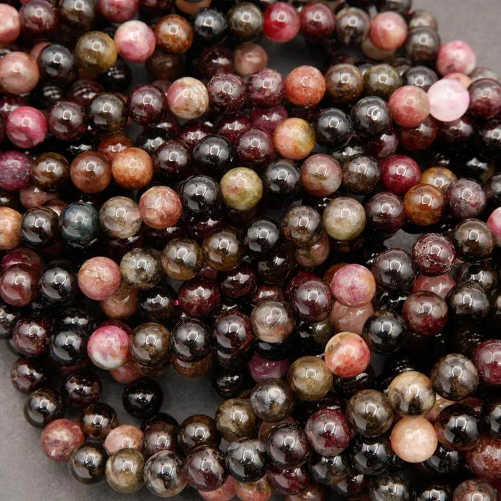 Watermelon Tourmaline · Smooth · Round · 7mm, 8mm, Tejas Beads, Beads