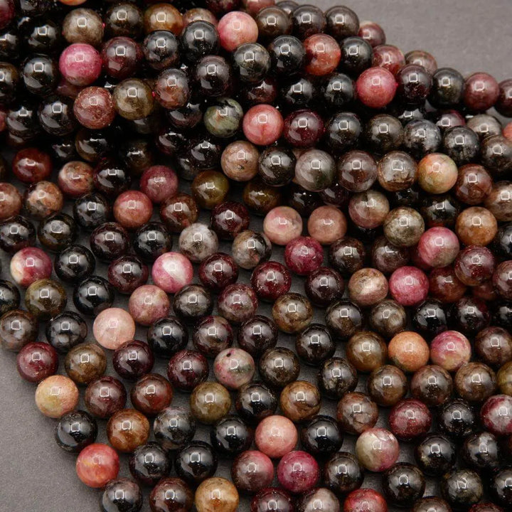 Watermelon Tourmaline · Smooth · Round · 7mm, 8mm, Tejas Beads, Beads
