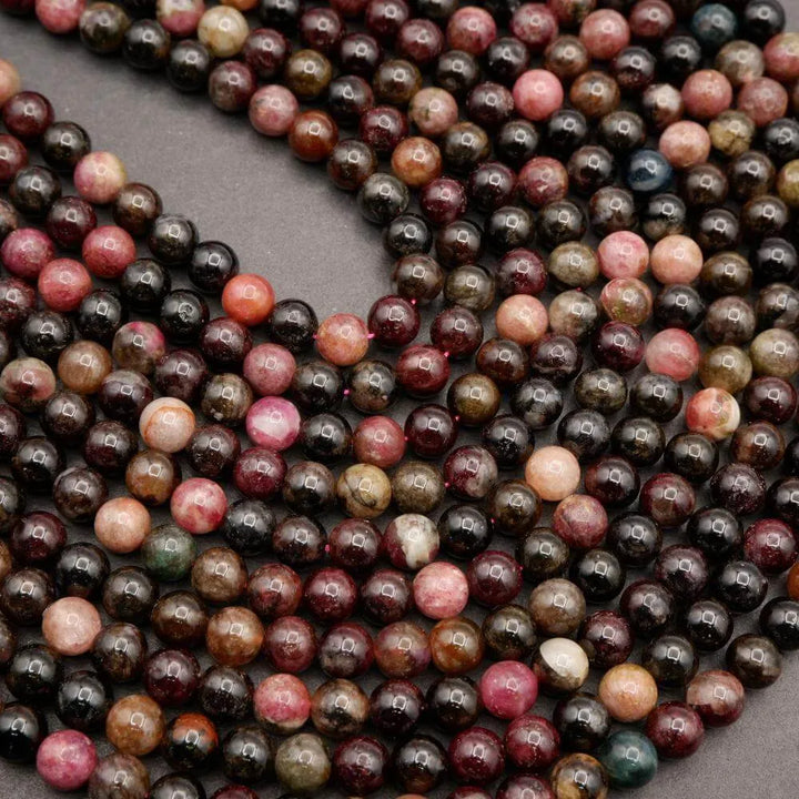 Watermelon Tourmaline · Smooth · Round · 7mm, 8mm, Tejas Beads, Beads