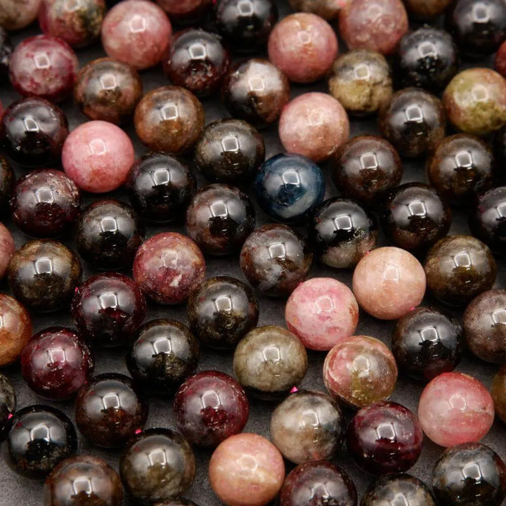 Watermelon Tourmaline · Smooth · Round · 7mm, 8mm, Tejas Beads, Beads