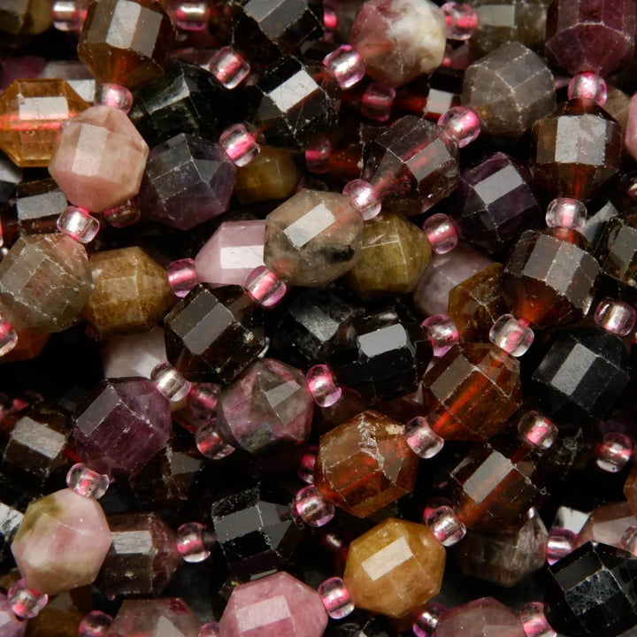 Watermelon tourmaline beads.