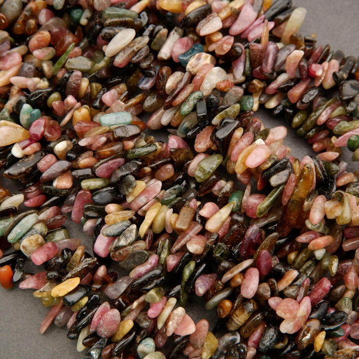 Watermelon Tourmaline · Smooth · Chips Sticks · 8mm to 12mm, Tejas Beads, Beads
