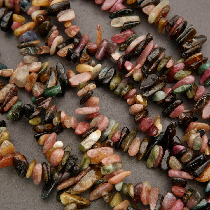 Watermelon Tourmaline · Smooth · Chips Sticks · 8mm to 12mm, Tejas Beads, Beads