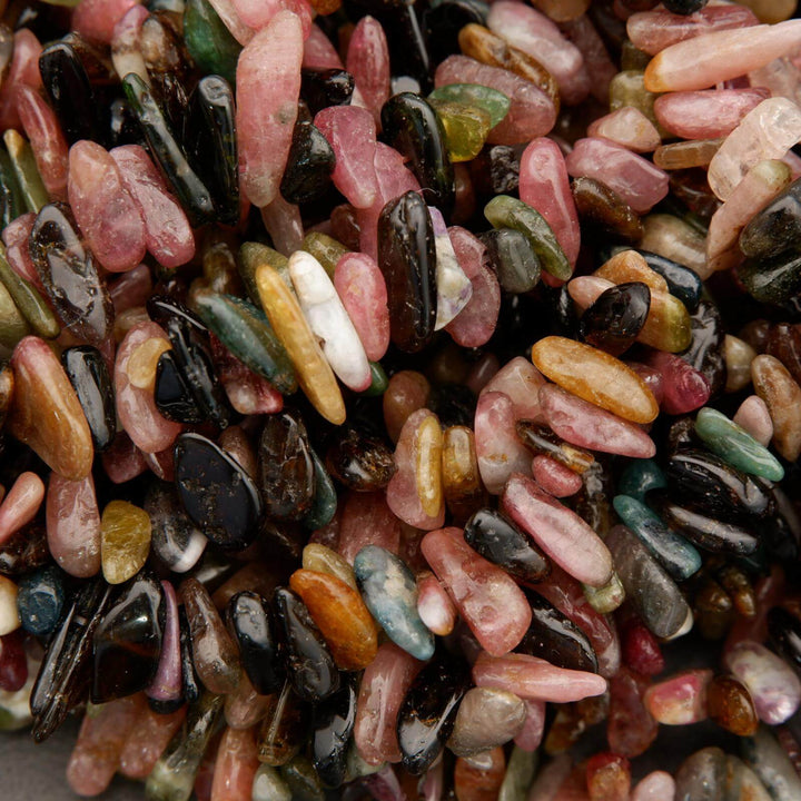 Watermelon Tourmaline · Smooth · Chips Sticks · 8mm to 12mm, Tejas Beads, Beads