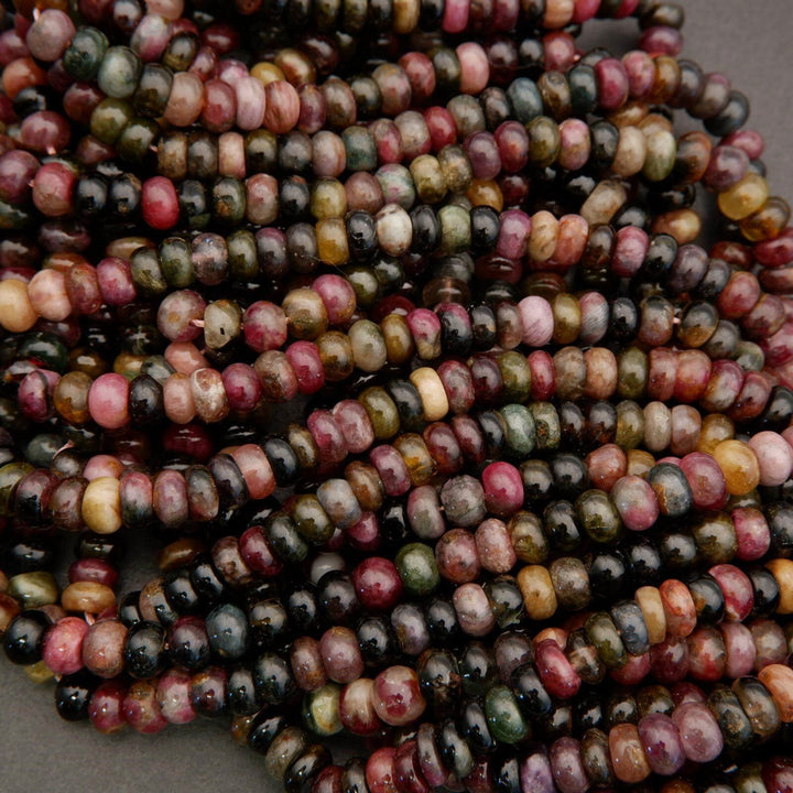 Watermelon Tourmaline · Smooth · Rondelle · 6mm, 7mm, Tejas Beads, Beads