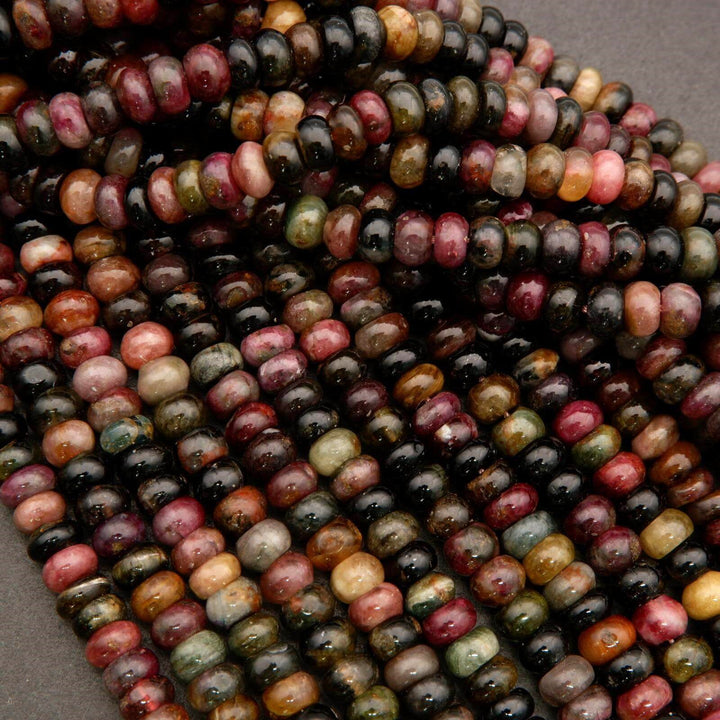 Watermelon Tourmaline · Smooth · Rondelle · 6mm, 7mm, Tejas Beads, Beads