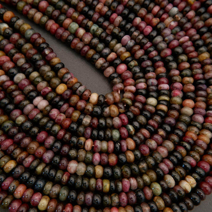 Watermelon Tourmaline · Smooth · Rondelle · 6mm, 7mm, Tejas Beads, Beads