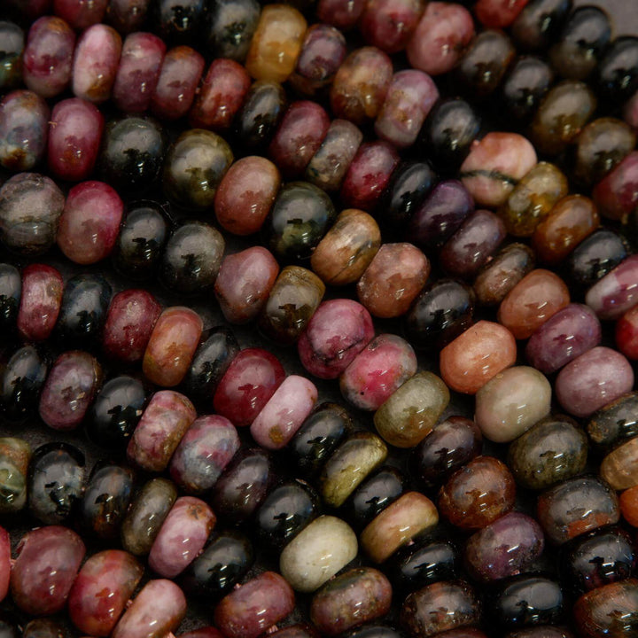 Watermelon Tourmaline · Smooth · Rondelle · 6mm, 7mm, Tejas Beads, Beads