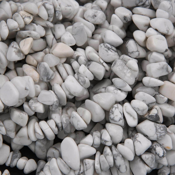 Close-up of small white and gray pebbles
