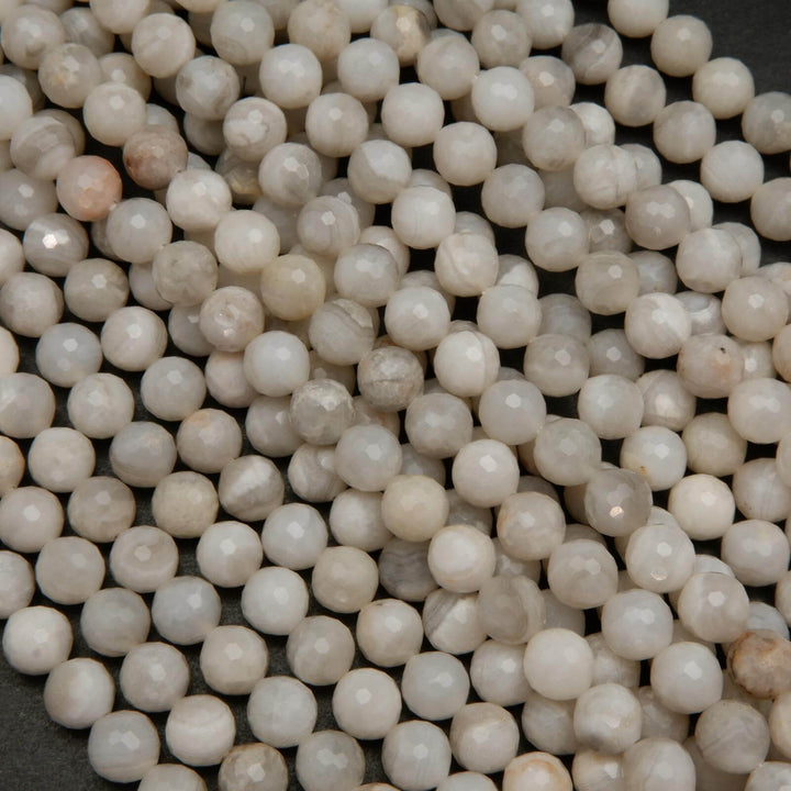 White lace agate beads.