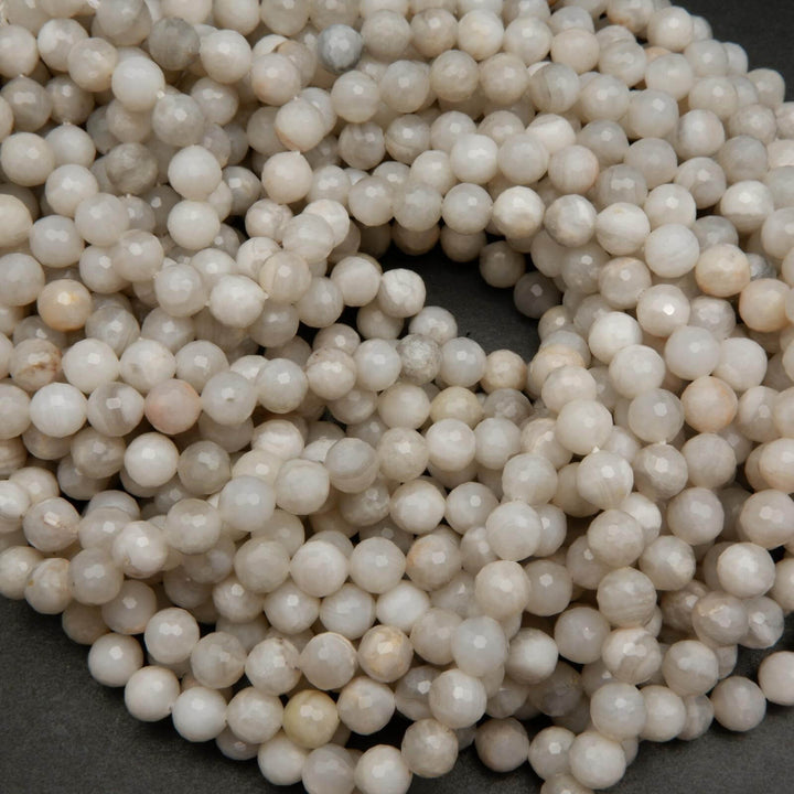 White lace agate beads.