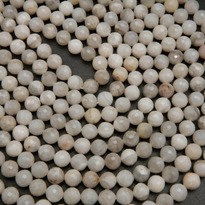 White lace agate beads.