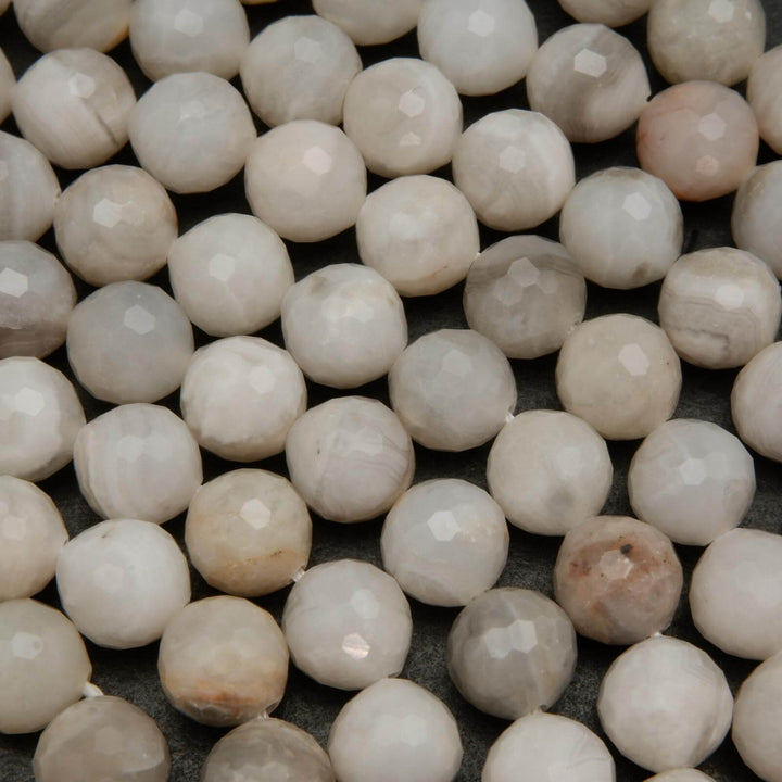 White lace agate beads.
