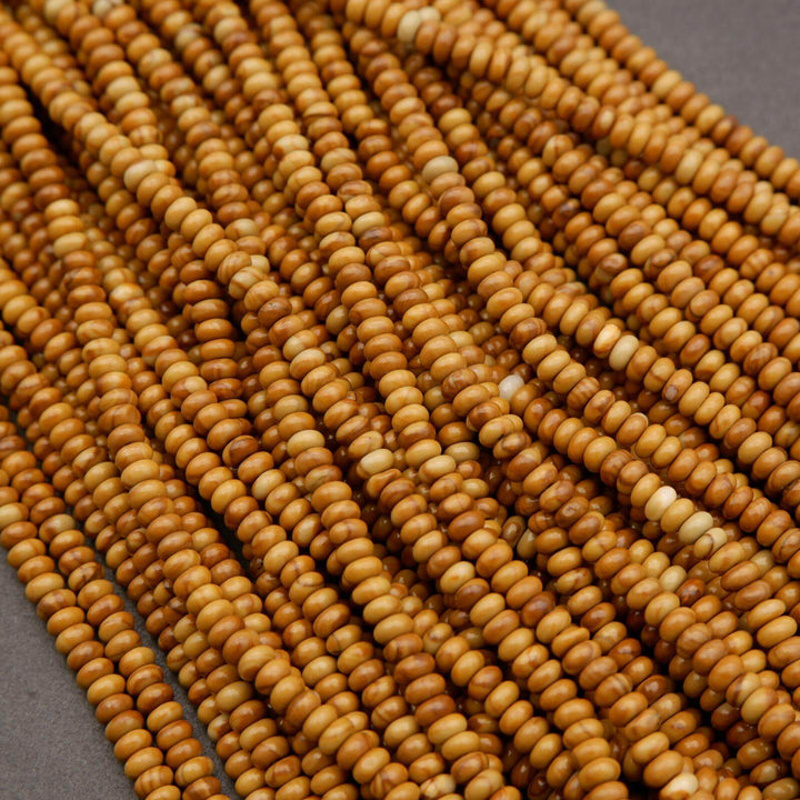 Wooden Jasper · Smooth · Rondelle · 2x4mm, Tejas Beads, Beads