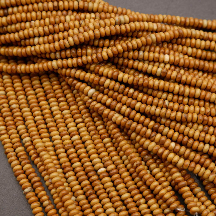 Wooden Jasper · Smooth · Rondelle · 2x4mm, Tejas Beads, Beads