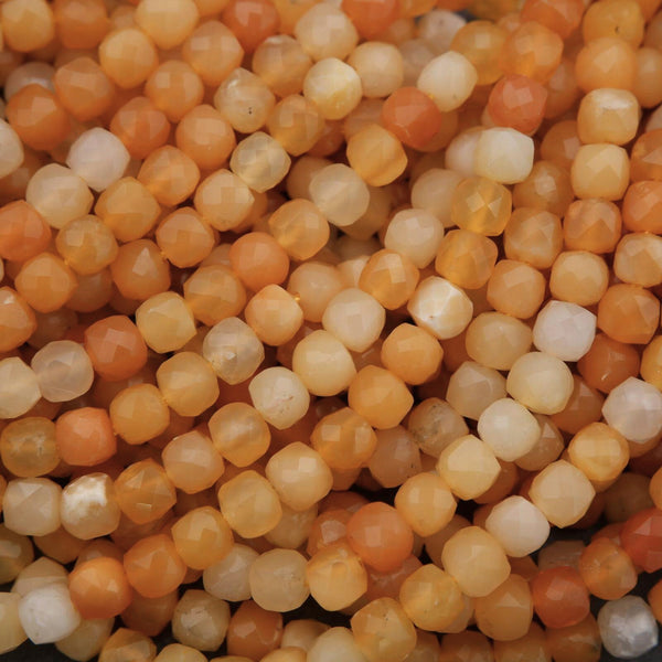 Close-up of orange and white beads