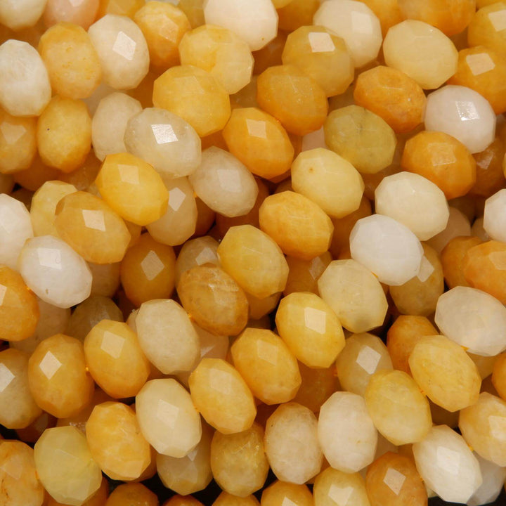 Yellow jade beads.