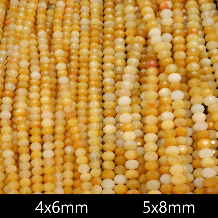 Yellow jade beads.