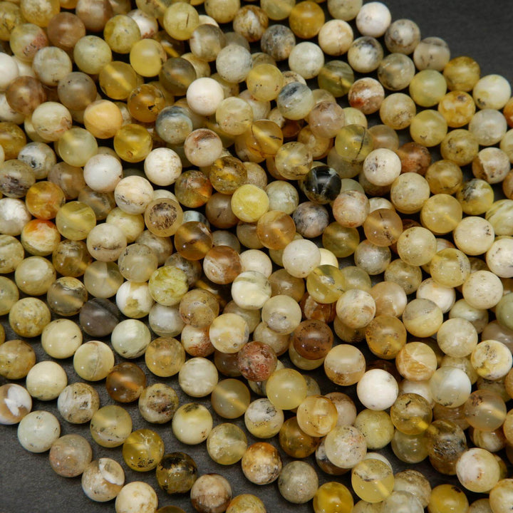 Yellow opal beads for handmade jewelry.