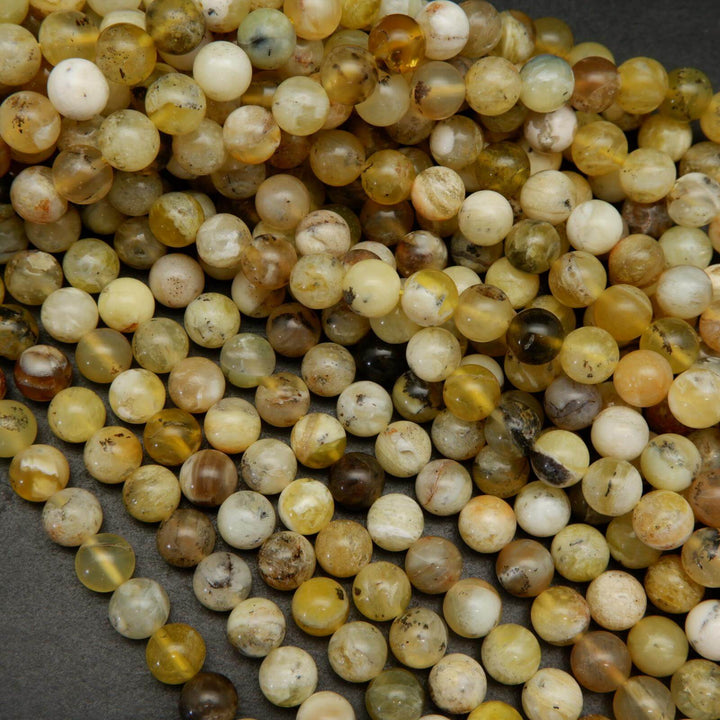 Yellow opal beads for handmade jewelry.