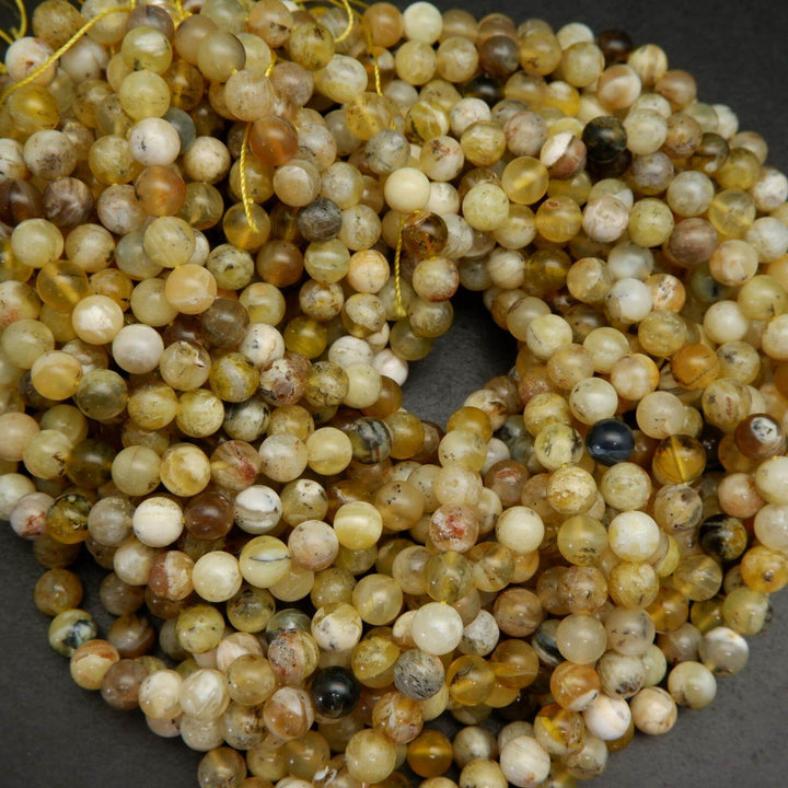 Yellow opal beads for handmade jewelry.