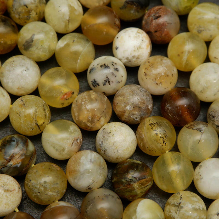 Yellow opal beads for handmade jewelry.