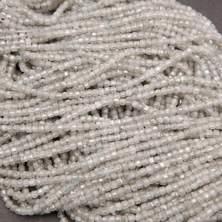 Zircon · Microfaceted · Cube · 2.5mm, Tejas Beads, Beads