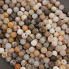 Bamboo Leaf Agate gemstone beads with soft banding and mottled patterns