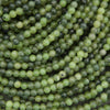 Canadian green jade round beads strand olive green gemstone beads