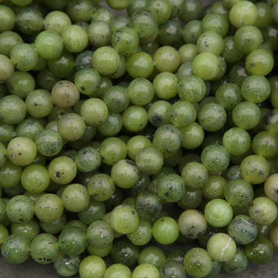 Canadian Green Jade · Smooth · Round · 6mm