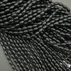 Black onyx bead strand oval beads for bracelets and necklaces