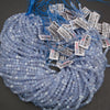 bundle of blue lace agate beads with tags