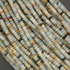 Natural amazonite heishi rondelle beads for jewelry making multicolor tones