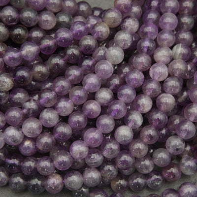 Cloudy Amethyst · Smooth · Round · 5mm, 6mm **CLEARANCE**