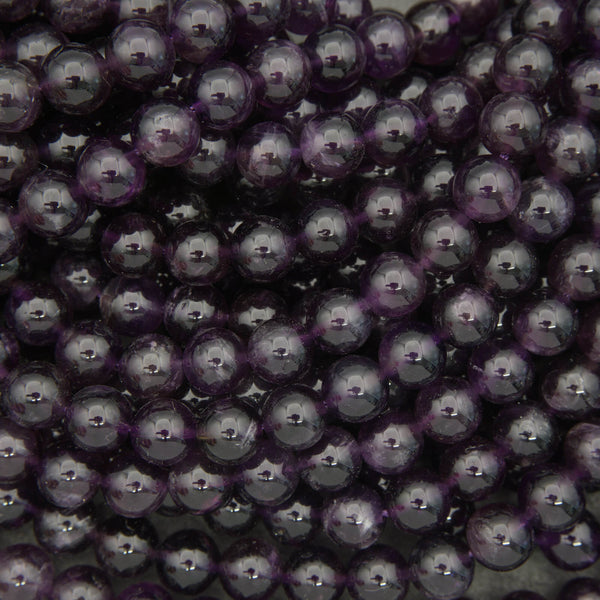 Close-up of purple beads with a blurred background