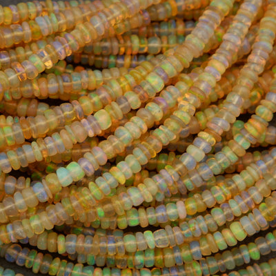 Ethiopian Opal A · Smooth · Rondelle ­· 4mm