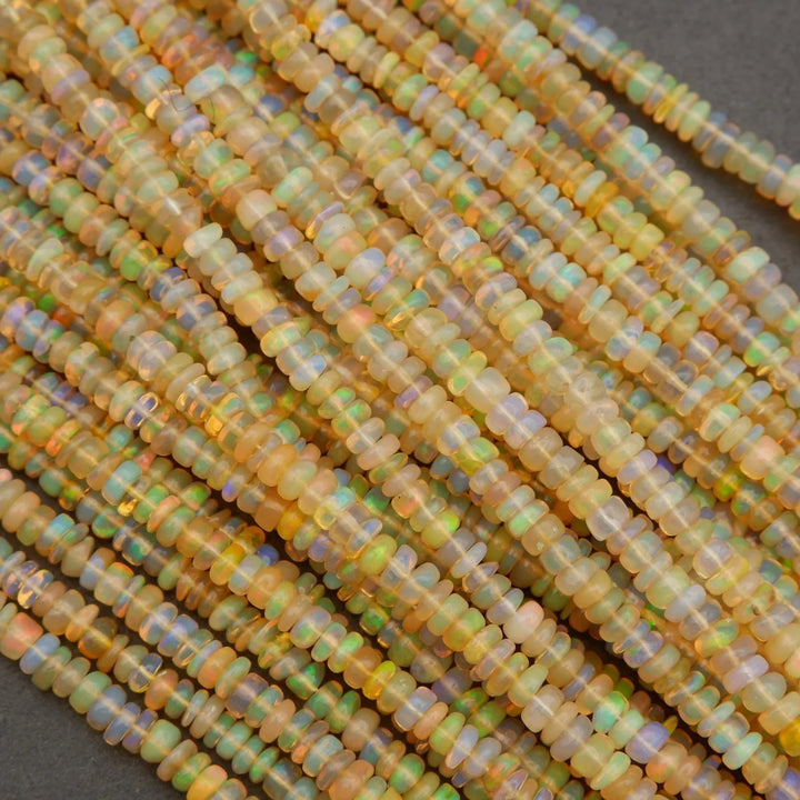 honey colored opal beads.